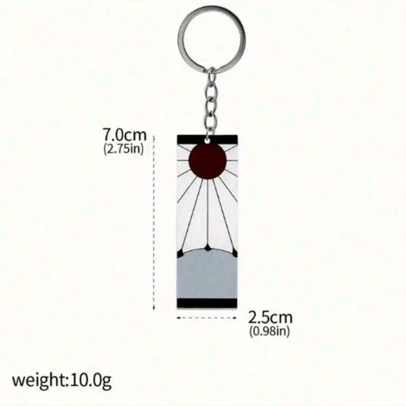 Demon Slayer anime manga collectors silver keychain Japan TV show book bag purse - Picture 2 of 6